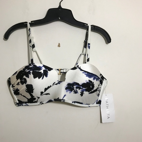 NWT Athleta Floral Aqualuxe Print Bikini Top - Picture 2 of 4